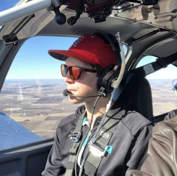 Young Eagle in flight